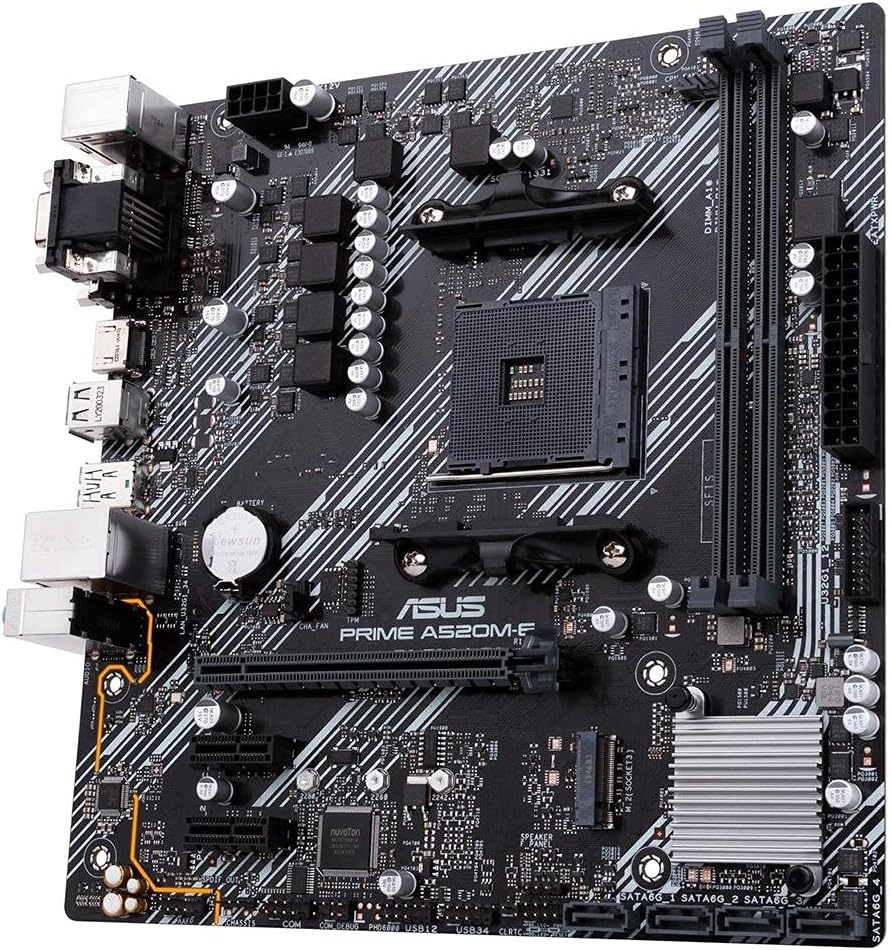 ASUS PRIME B550M-A WiFi II MicroATX moderkort, AMD B550, Socket AM4, DDR4, PCI 4.0, Realtek 1GB LAN, WiFi 6 (802.11ax), 2xM.2, 4xSATA 6GB/s, 2xUSB 3.2 Gen 2, Stöd för Aura Sync RGB, Svart