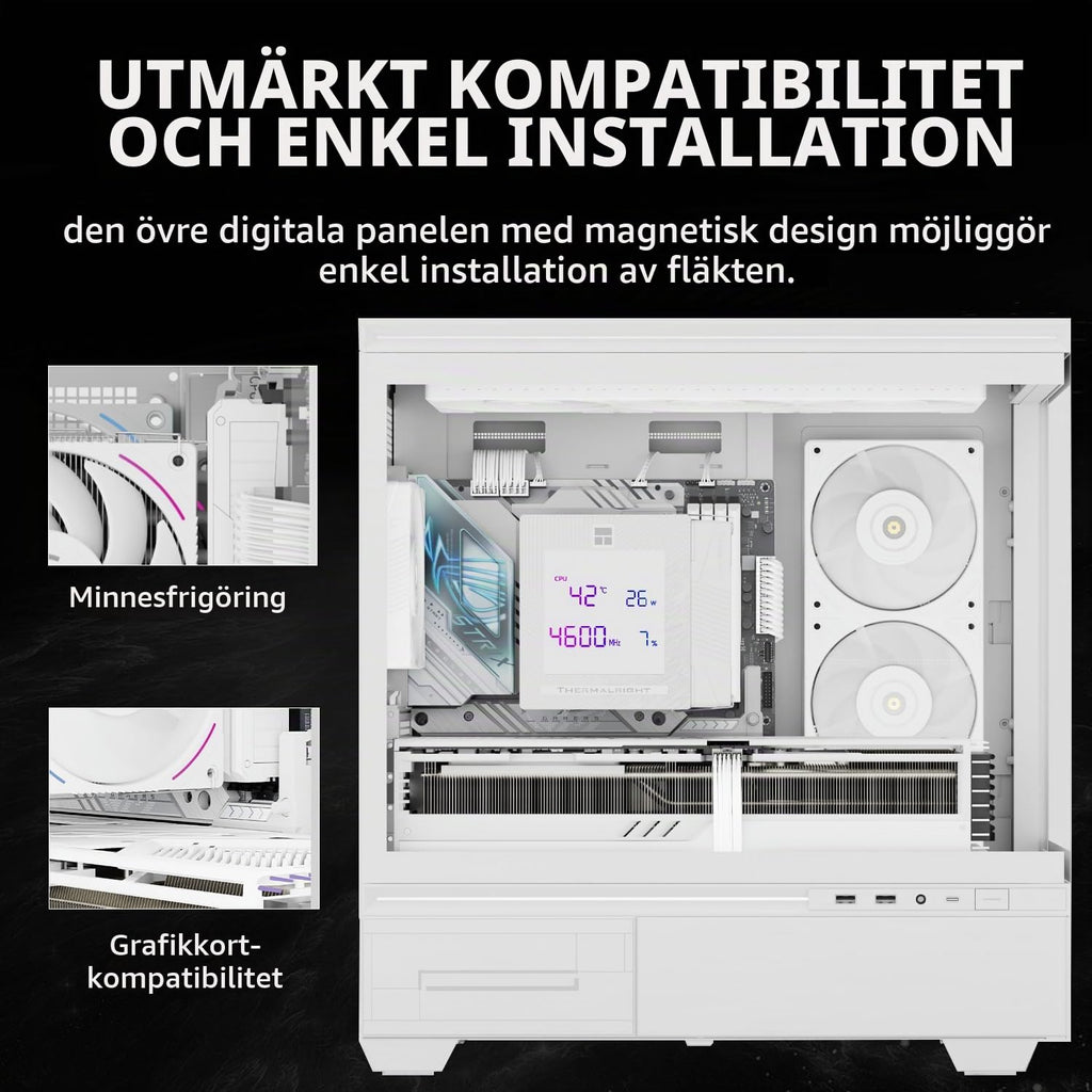 Thermalright TR Phantom Spirit 120SE ARGB CPU-kylare, 7 värmepipar CPU-kylare, Dubbel 120 mm TL-C12B-S V2 PWM-fläkt, AGHP 4.0 Teknologi, S-FDB-lager, för AMD AM4 AM5/Intel 1700/115X/1200/1851