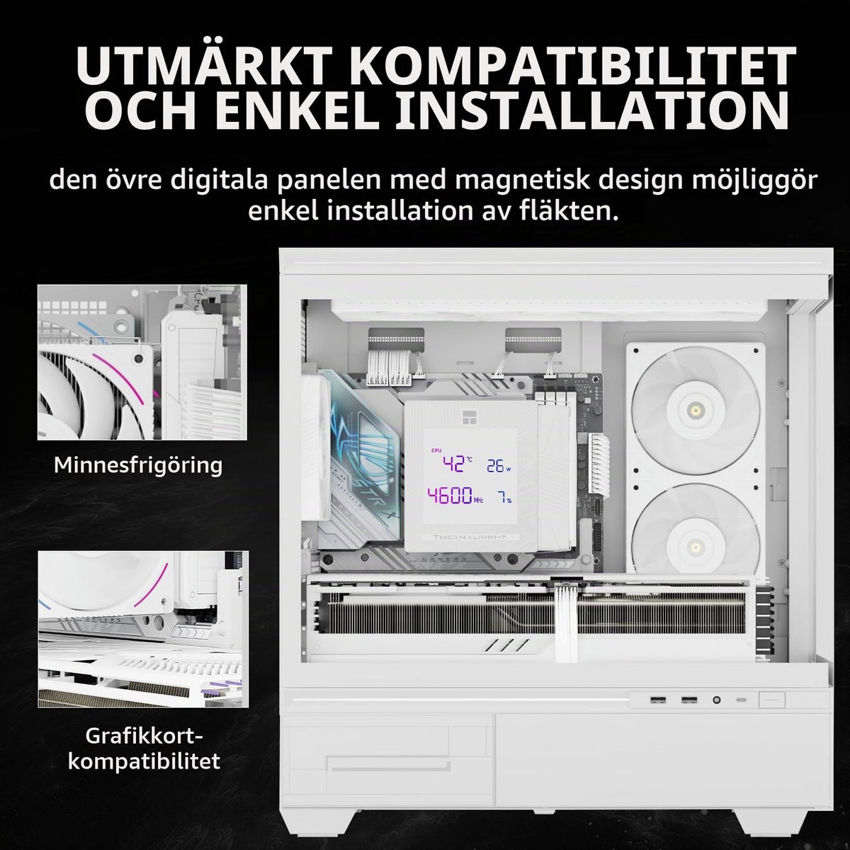 Thermalright TR Phantom Spirit 120SE ARGB CPU-kylare, 7 värmepipar CPU-kylare, Dubbel 120 mm TL-C12B-S V2 PWM-fläkt, AGHP 4.0 Teknologi, S-FDB-lager, för AMD AM4 AM5/Intel 1700/115X/1200/1851