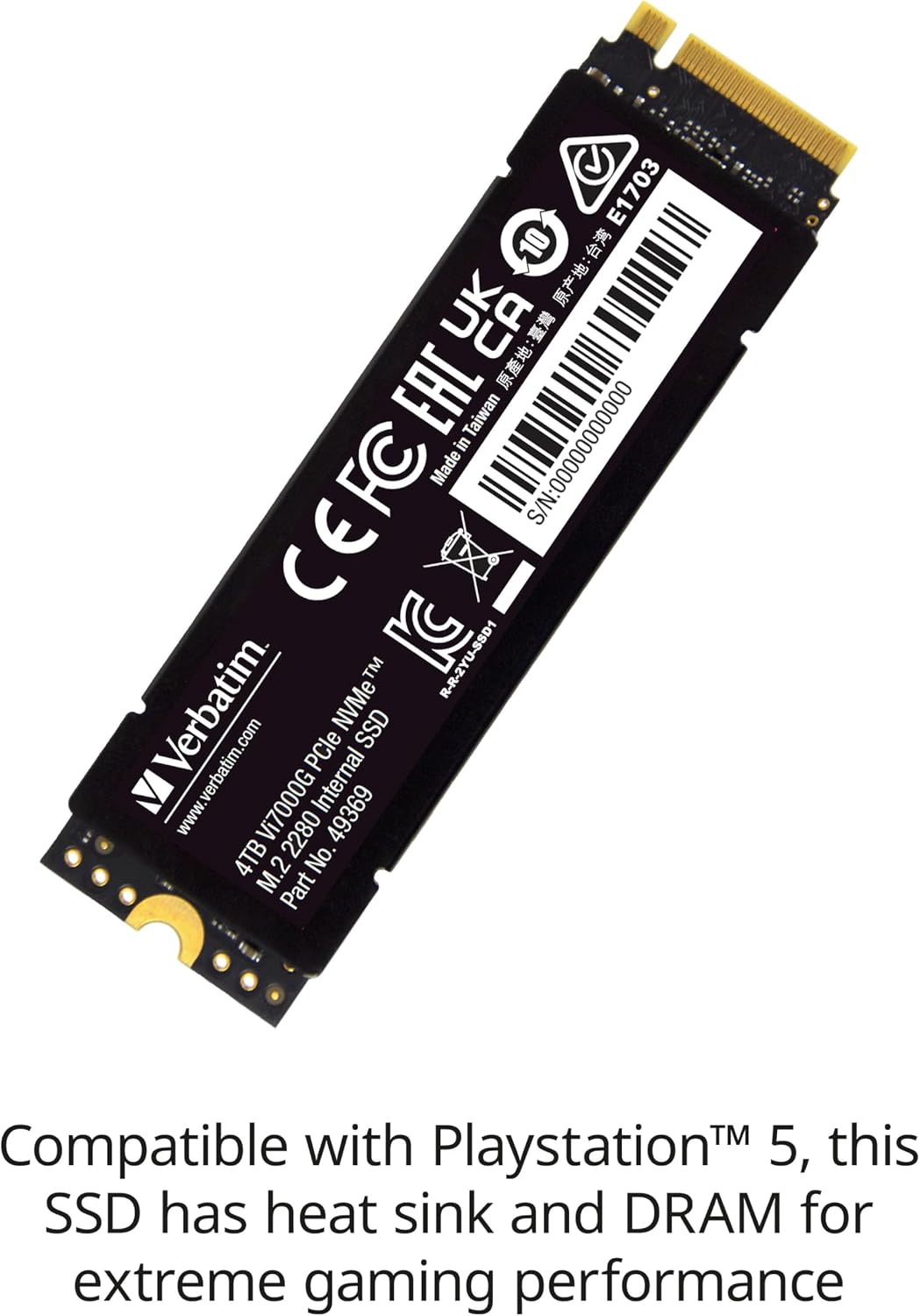 Verbatim Vi560 S3 SSD, intern SSD-enhet med 2 TB datalagring, Solid State Drive med SATA III M.2 2280 och 3D NAND-teknik, svart, perfekt för bärbar dator och Ultrabook