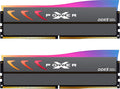Silicon Power DDR5 32 GB (2 x 16 GB) storm RGB 6000 MT/s (PC5-48000) 288-stifts CL36 1,35 V UDIMM skrivbordsminne modul RAM SP032GXLWU60FFDK grå