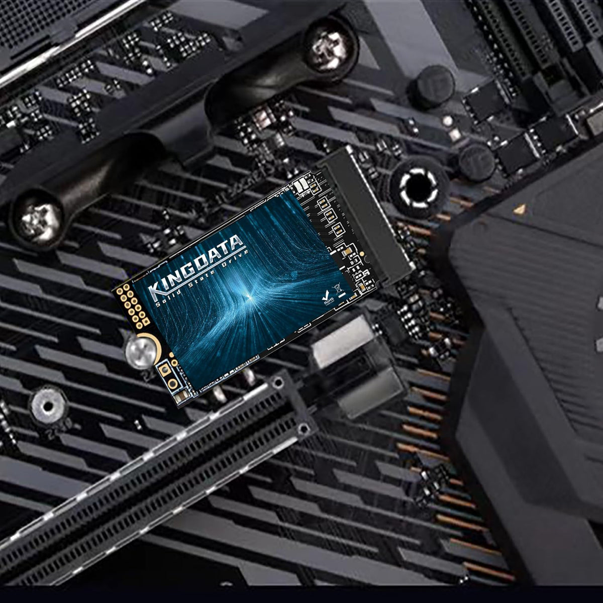 SSD M.2 2280 128GB KINGDATA Ngff SATA III 6Gb/s Högpresterande intern hårddisk för stationär bärbar dator (128GB, M.2 2280)