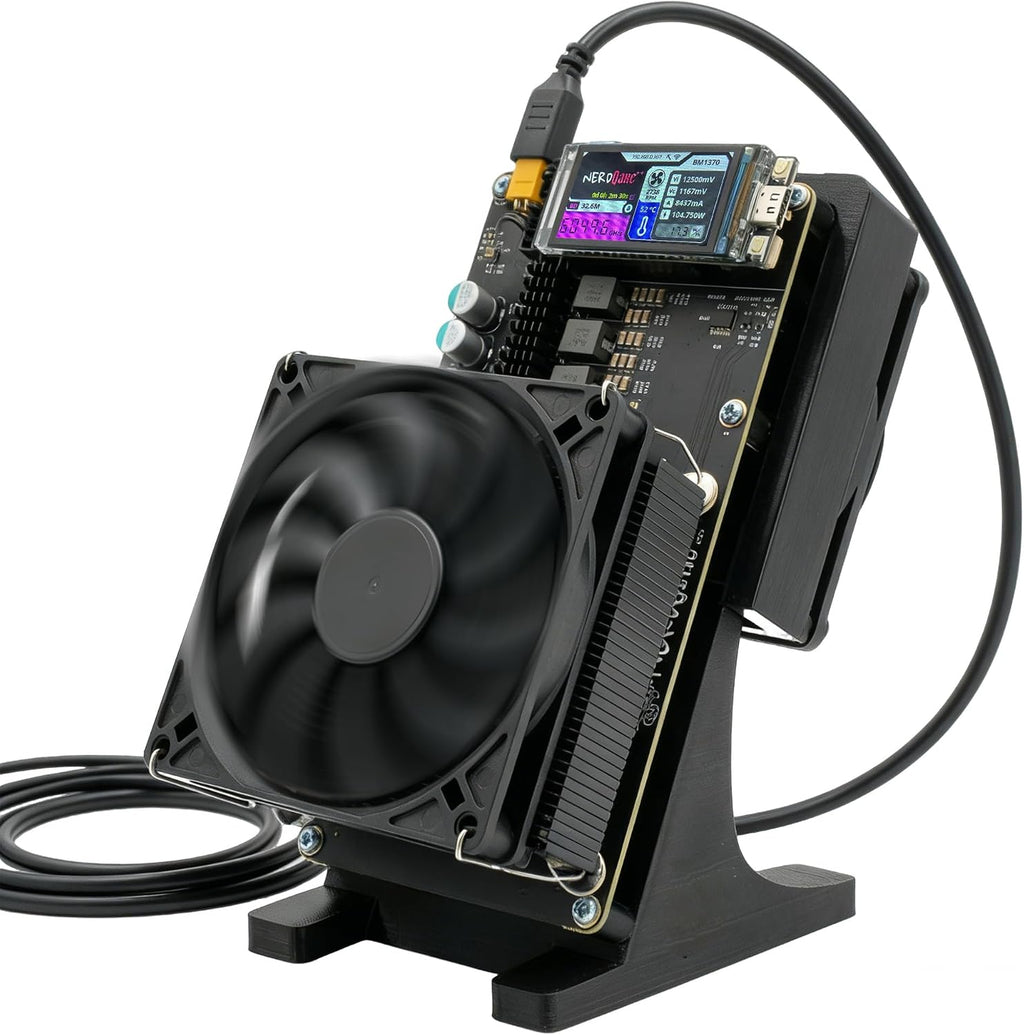 Solo Miner Rev6.1 Bitcoin Miner 6TH/s | 4x BM1370 Chips | 105W | Air Cooling | 2.4G WiFi | Plug & Play | Solo Crypto Mining for Home Use