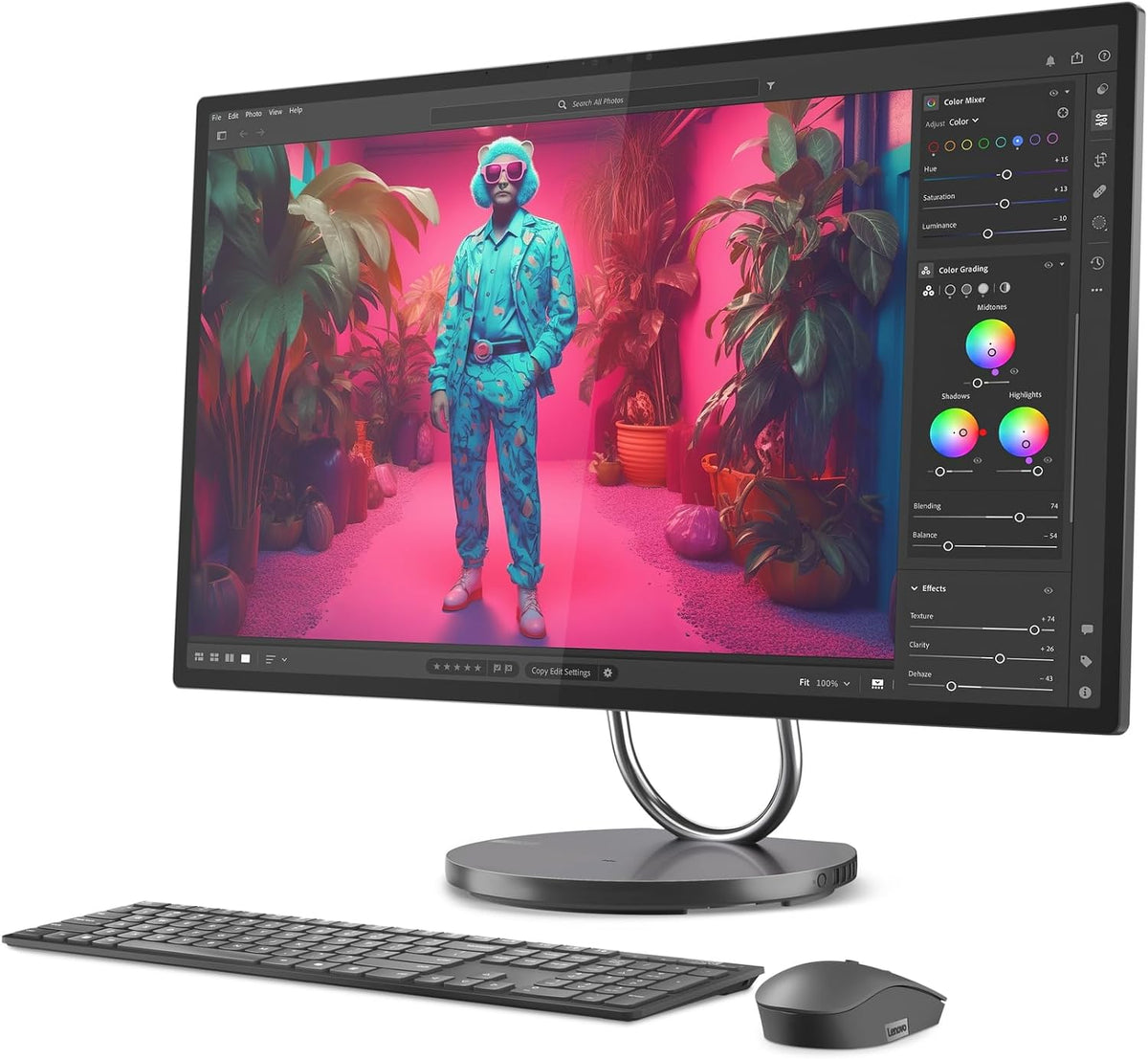 Lenovo Yoga All in One | 31,5-tums UHD-skärm | Intel Core Ultra 7 258 V | 32 GB RAM | 1 TB SSD | NVIDIA GeForce RTX 4050 | Windows 11 Pro | QWERTZ | grå | inkl. tangentbord och mus | 2 års premiumvård