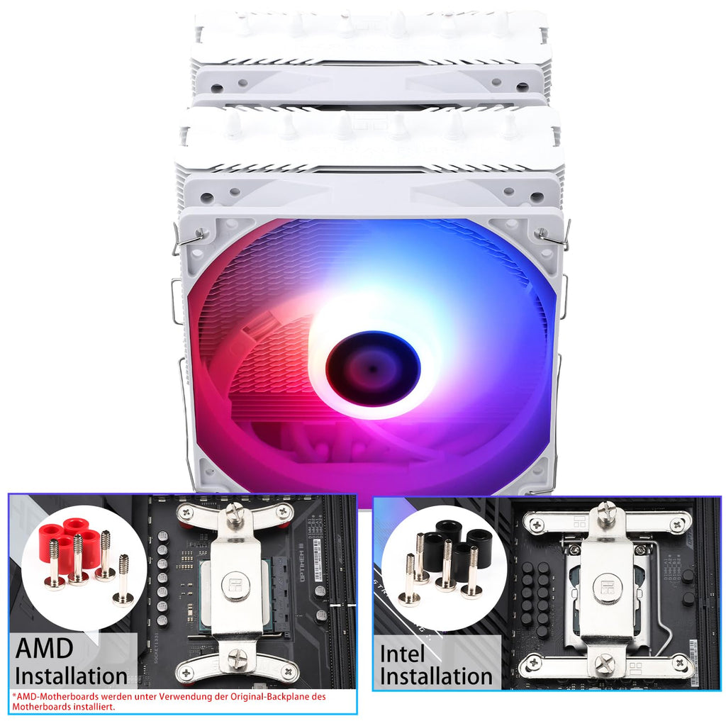 TR-Thermalright Peerless Assassin 120 SE CPU-Kühler, Hochleistungs-Twin-Tower-CPU-luftkühler, geräuscharm 25,6dBA, 155 mm höjd, för Intel LGA 1700/1851/115X/1200, AM4 och AM5