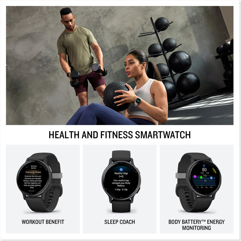 Garmin vívoactive® 5, Health & Fitness GPS Smartwatch, 42mm, Ivory