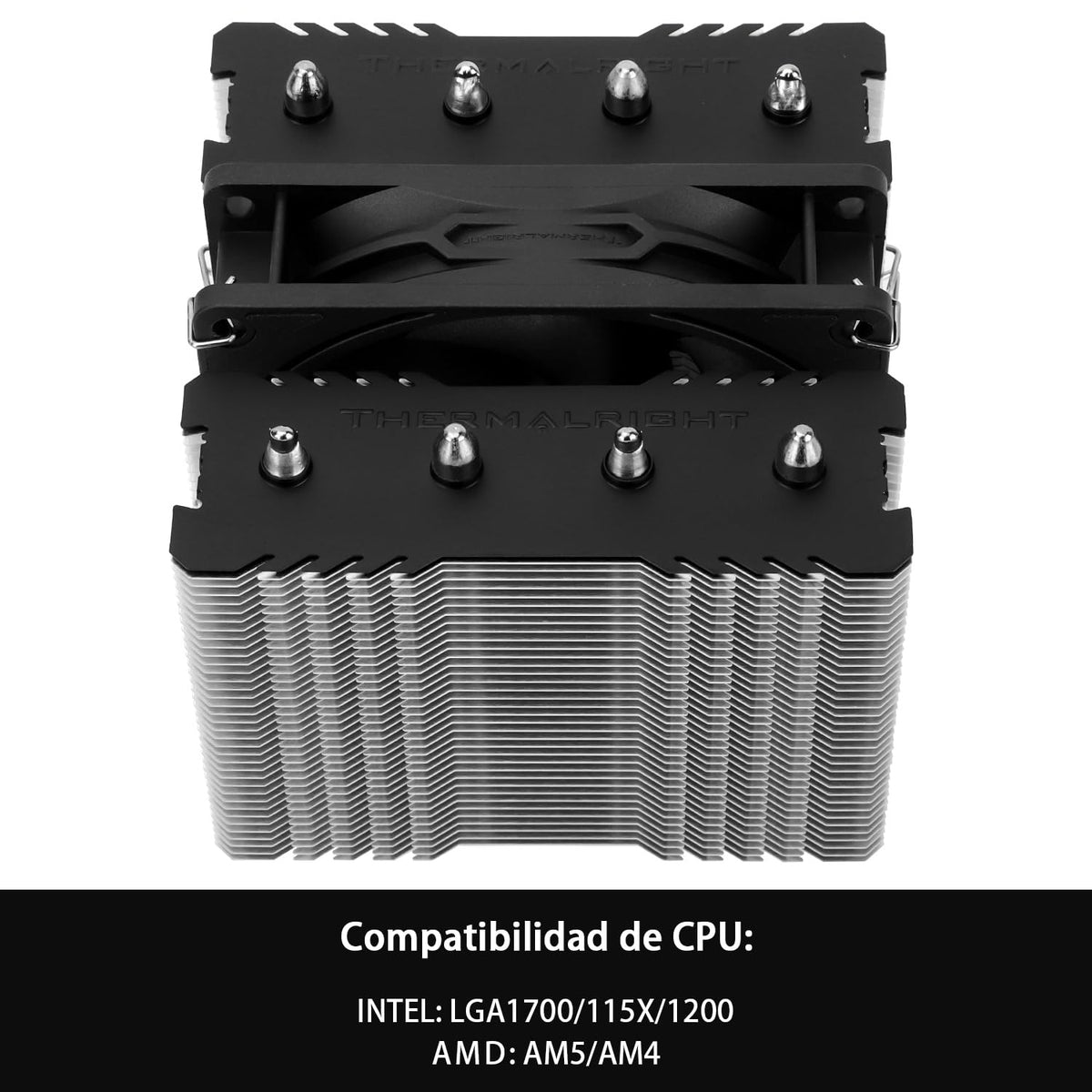 TR Peerless Assassin 90 SE Dual-Tower CPU Cooler, med kylfläns i aluminium, högpresterande kylare med 4 värmerör för PC, Intel 1700/115X/1200/1851; AMD:AM4/AM5 110 mm hög.