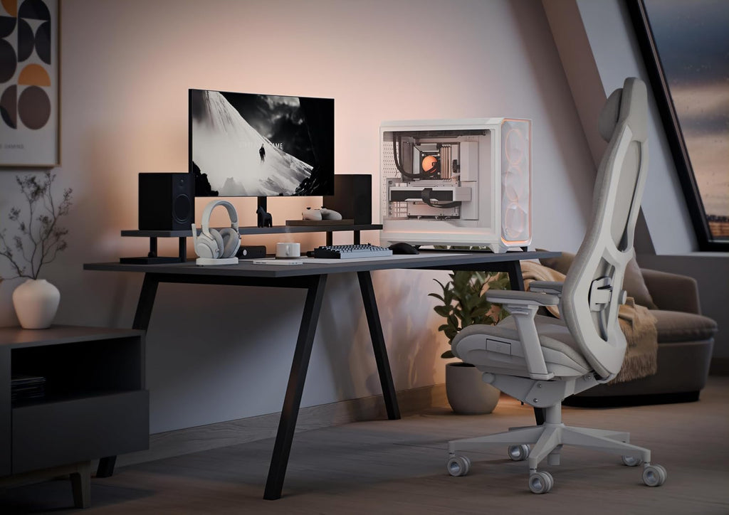 Fractal Design Meshify 3 XL Vit Tempered Glass Klar Toning - Gamingdatorchassi – Meshfront – Tre Momentum 14-fläktar ingår – GPU-stöd upp till 512 mm längd – E-ATX/ATX/mATX-stöd