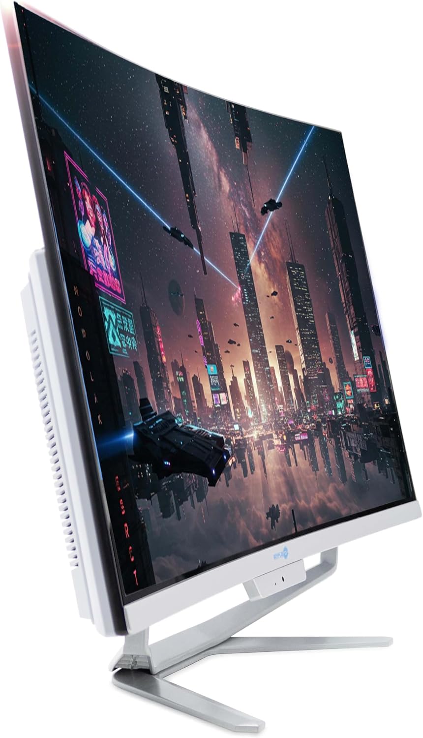 SIMPLETEK All in One AiO 27 tum FHD böjd Windows 11 Pro Core i7 upp 3,6 GHz 16 GB SSD 2 TB RAM SSD 2 TB trådlöst tangentbord inklusive integrerad webbkamera PC Gaming Curved Streaming Hem Arbete Dator