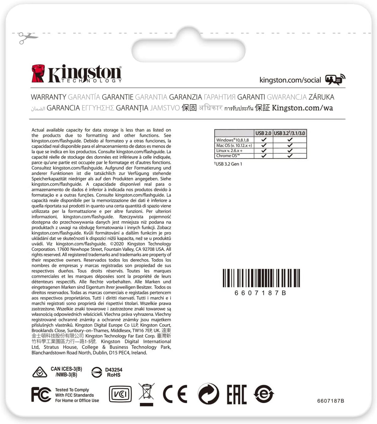 Kingston DataTraveler Exodia DTX/64GB-2P USB-minne USB 3.2 Gen 1 – med skyddskåpa och nyckelring i flera färger
