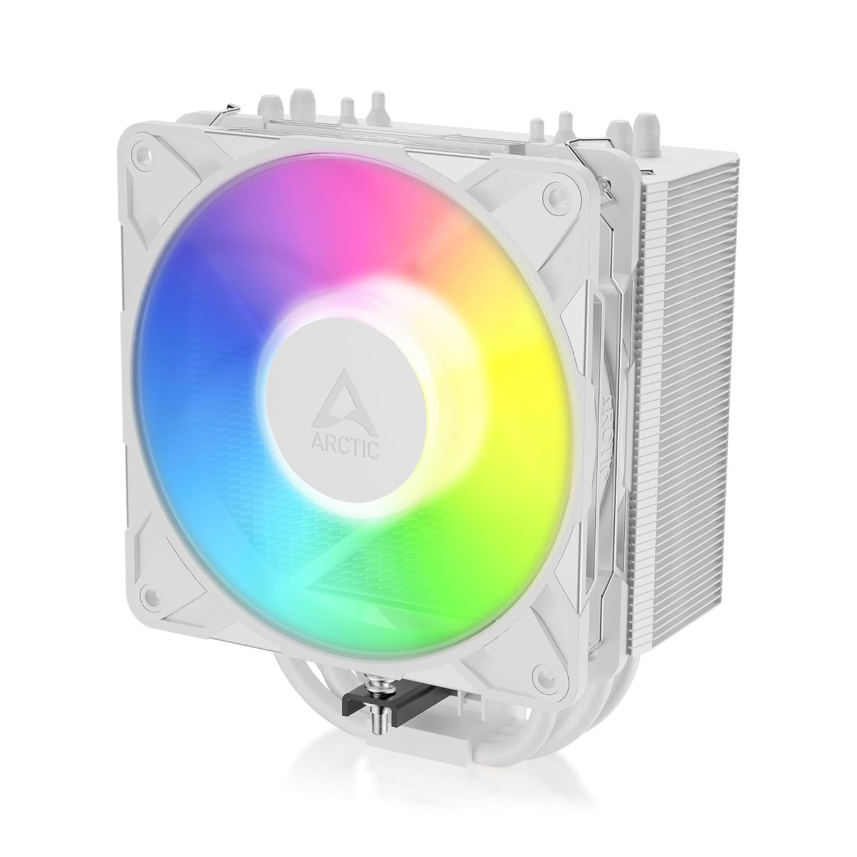 ARCTIC Freezer 36-S A-RGB – entorns processorkylare med ARGB-belysning för Intel och AMD, tryckoptimerad P12 Pro-fläkt på 120 mm, 600–3000 rpm, fluiddynamiskt lager, inkl. MX-7 - Svart