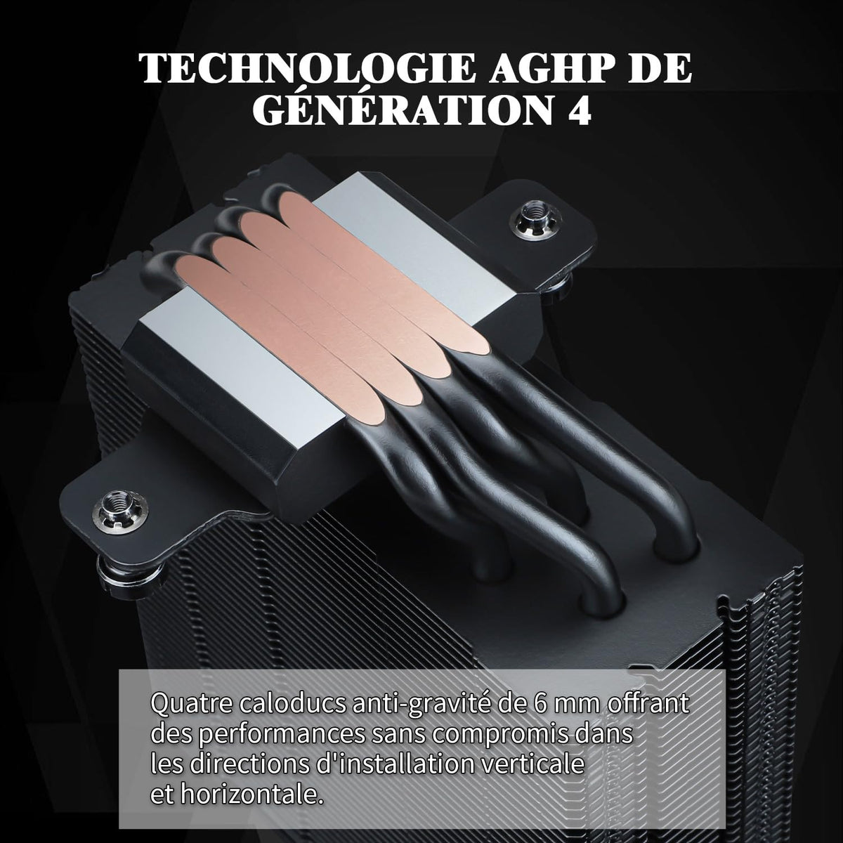 TR Assassin Spirit 120 EVO CPU-kylare, svart 120 mm PWM tyst fläkt, ARGB CPU Air Cooler, AGHP 4:e teknik, stöder Intel lga1700/1150/1151/1200, AMD AM4 AM5, guldkylare
