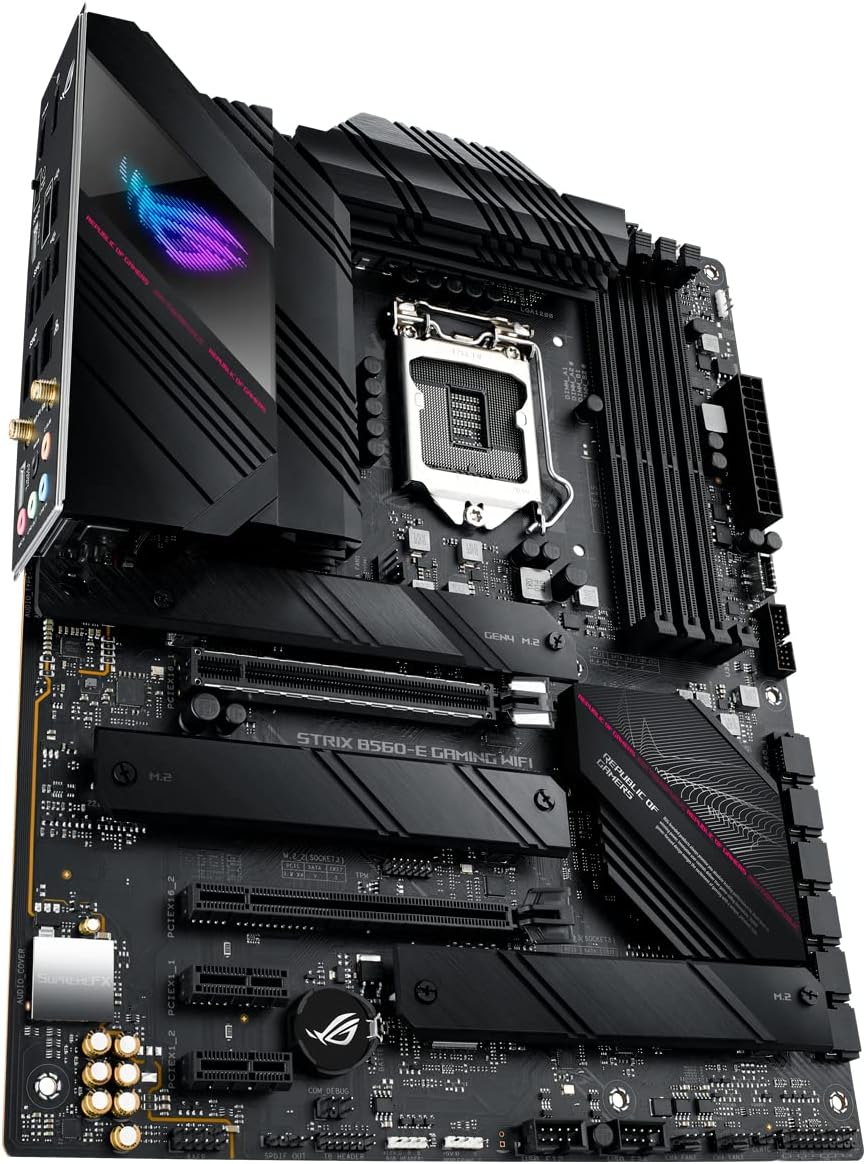 ASUS ROG Strix B760-I Gaming WiFi - Intel B760 LGA 1700 Mini ITX moderkort (DDR5, 8 + 1 DrMOS, PCIe 5.0, 2 x PCIe 4.0 M.2, wifi 6E, 2.5G Ethernet, USB 3.2 Gen 2 x 2 Type-C, Aura Sync RGB)