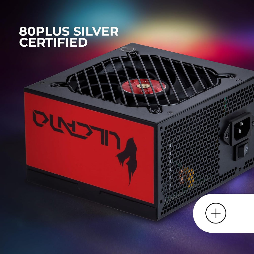 Mars Gaming MPVU750SI, ATX Nätaggregat 750W, 10 Års Garanti, 80 Plus Silver, +87% Effektivitet, AI2-RPM, DC-DC och SMD Tekniker, Aktiv PFC, Japanska Toshin Kyogo Kondensatorer 105º, Röd