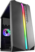 Mars Gaming MC-S1 svart, kompakt Micro-ATX Gaming PC-hölje, ARGB belysning 12 lägen, FRGB-fläkt, Full Side Window, MCS1