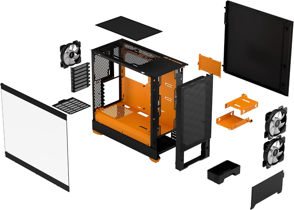 Fractal Design Pop Mini Silent FD-C-POS1M-01 Datorchassi, Svart, 432 x 215 x 393 mm