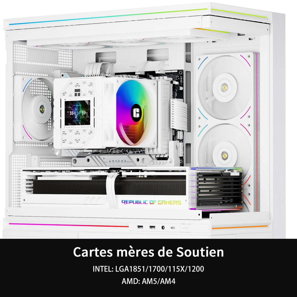Thermalright Peerless Assassin 120 Vision ARGB svart CPU-kylare, PC-kylning med 6 värmerör, 2,8-tums magnetisk skärm (320 x 240 upplösning), för AMD AM4/AM5 och Intel LGA1700/1851