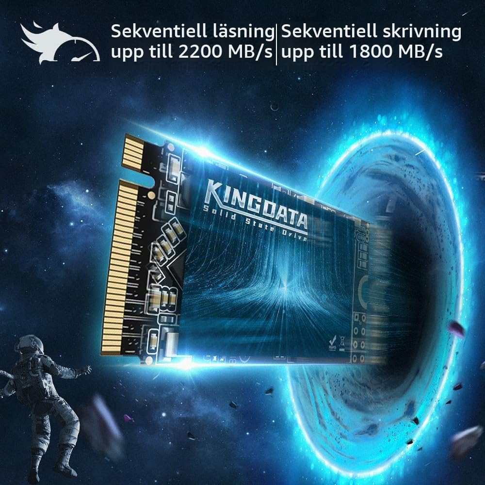 SSD M.2 2280 128GB KINGDATA Ngff SATA III 6Gb/s Högpresterande intern hårddisk för stationär bärbar dator (128GB, M.2 2280)