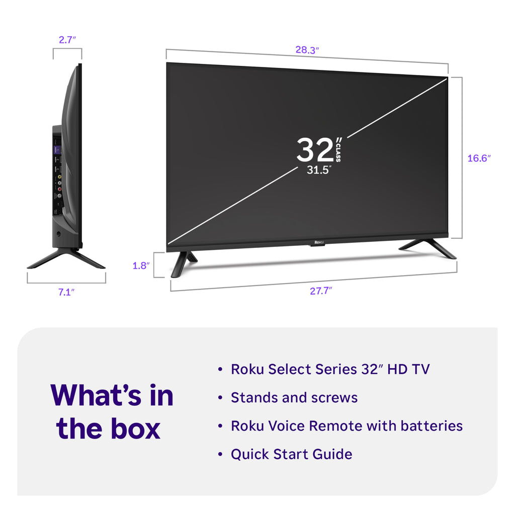 Roku 24-Inch Select Series Smart TV 2026-720p HD TV - RokuTV