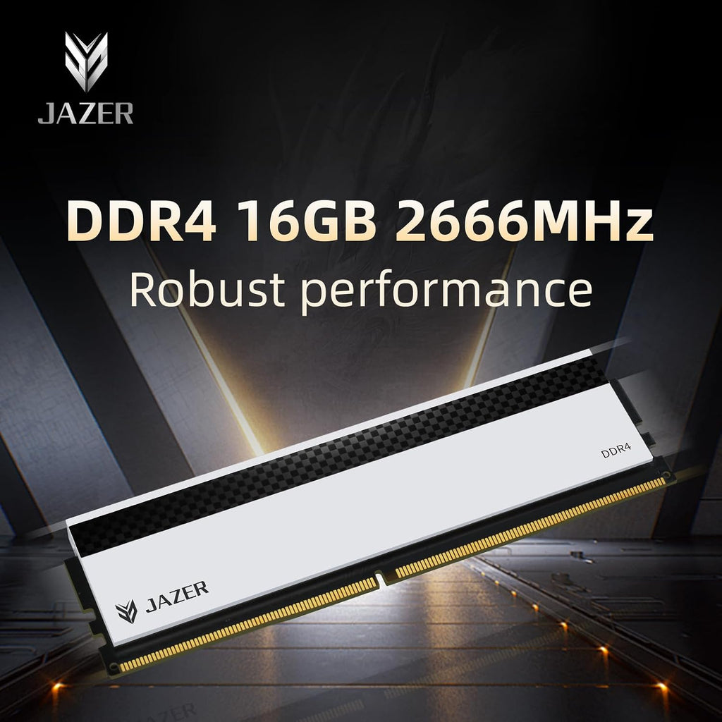 JAZER DDR4 RAM 32GB (2x16GB) 3200MHz CL18, XMP 2.0 Övertaktning, 1.35V UDIMM Desktop-minne, högpresterande gaming-arbetarminne