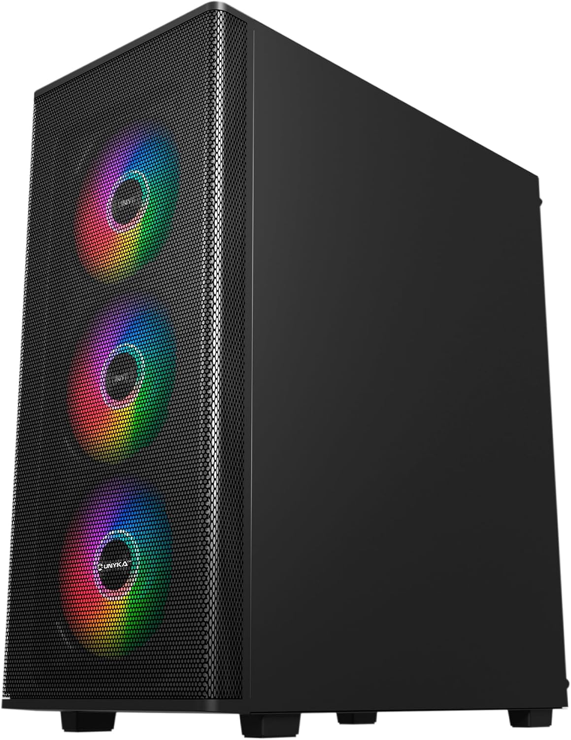 UNYKAch MIR 100 stort speldatorhölje med 4 ARGB-fläktar, 1 USB 2.0 och 3 USB 3.0