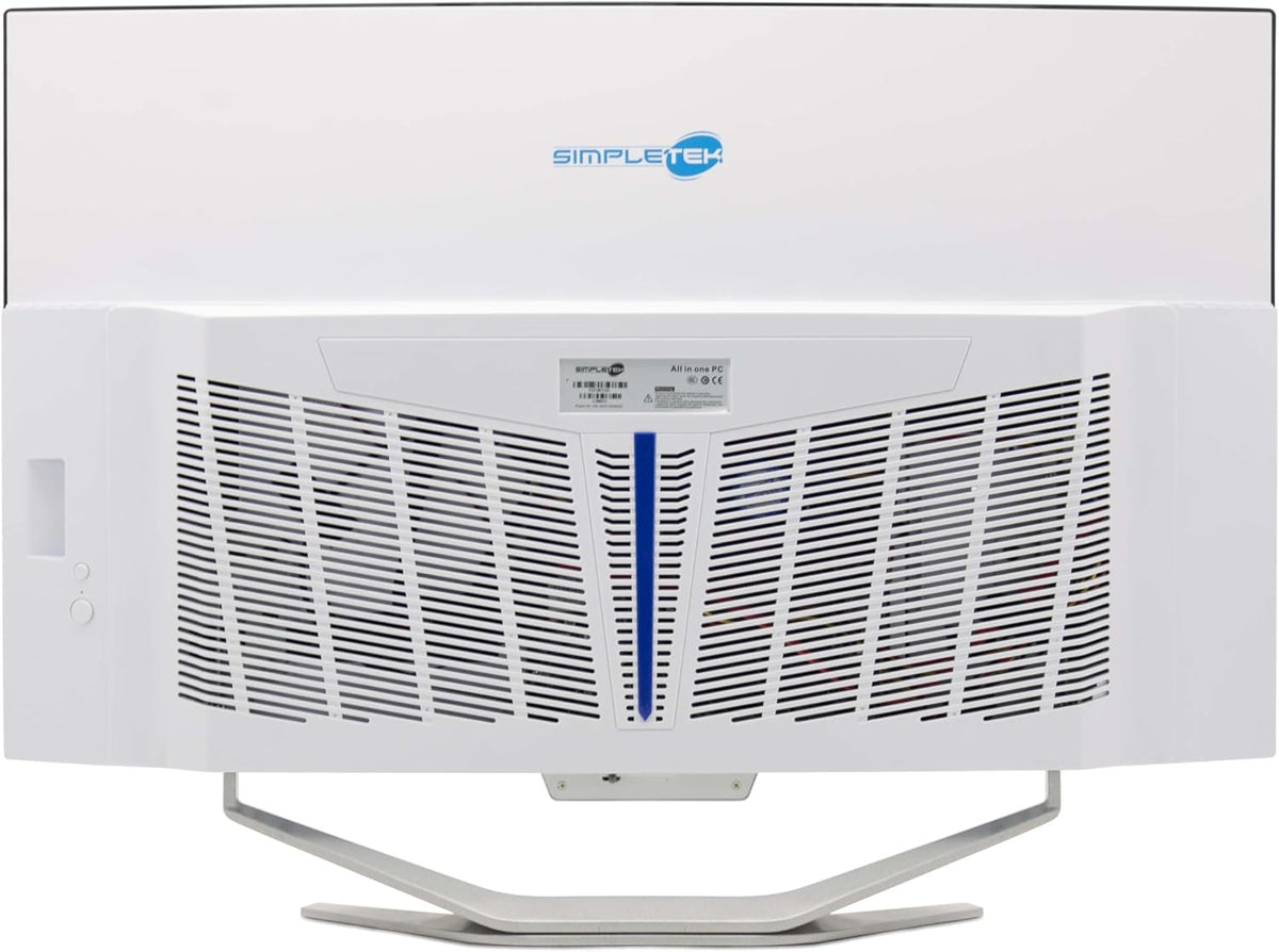 SIMPLETEK All in One AiO 27 tum FHD böjd Windows 11 Pro Core i7 upp 3,6 GHz 16 GB SSD 2 TB RAM SSD 2 TB trådlöst tangentbord inklusive integrerad webbkamera PC Gaming Curved Streaming Hem Arbete Dator