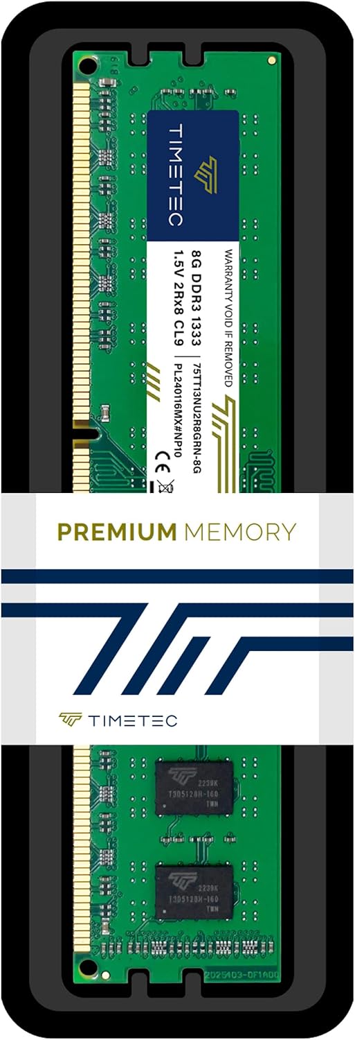 Timetec 32 GB kit (4 x 8 GB) DDR3 1 333 MHz PC3-10600 icke-ECC obuffrad 1,5 V CL9 2Rx8 Dual Rank 240 Pin UDIMM PC-stationär datorminne RAM-modul-uppgradering