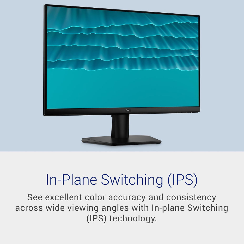 Dell 24 Monitor - SE2426H - 23.8-inch FHD (1920x1080) 144Hz 1ms Display, in-Plane Switching (IPS) Technology, AMD FreeSync™, TÜV 3-Star 2X HDMI, Tilt