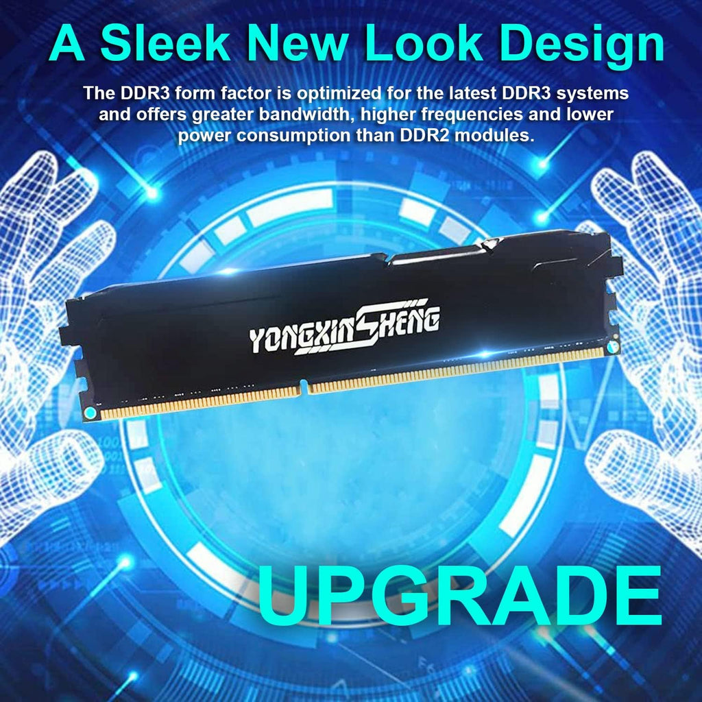 DDR4 2666 MHz 8 GB skrivbord RAM PC4-21300 UDIMM icke-ECC obuffrad 1,2 V 288-stifts CL19 PC datorminne uppgraderingsmodul kit (svart)