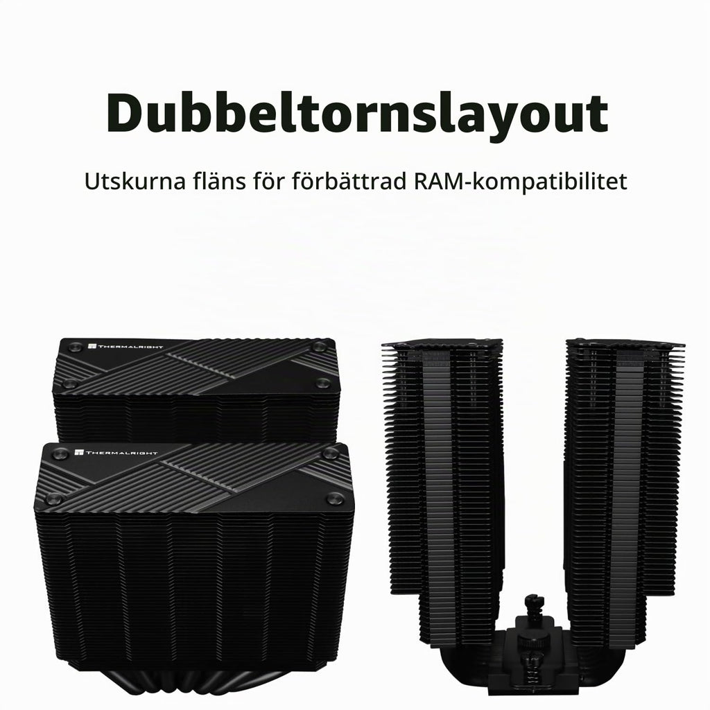 TR Phantom Spirit 120 EVO, 7 värmerör CPU-kylare, dubbel 120 mm PWM-fläkt, aghp 4.0-teknik för AMD am4 am5/Intel 1700/1150/1151/1200/17xx/2011, lga17xx kylare
