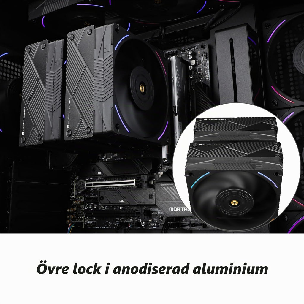 TR Phantom Spirit 120 EVO, 7 värmerör CPU-kylare, dubbel 120 mm PWM-fläkt, aghp 4.0-teknik för AMD am4 am5/Intel 1700/1150/1151/1200/17xx/2011, lga17xx kylare