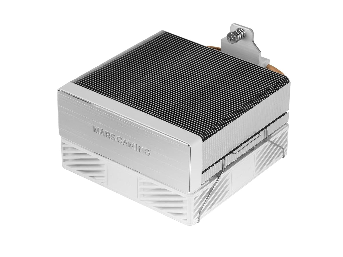 Mars Gaming MCPU-X4, CPU Kylare 230W TDP, 4x Heatpipes HCT Ny Generation, PWM Fläkt SI Extreme-Silence 120mm, Balanserad Kopparkärna, Universell Kompatibilitet Intel och AMD, Vit