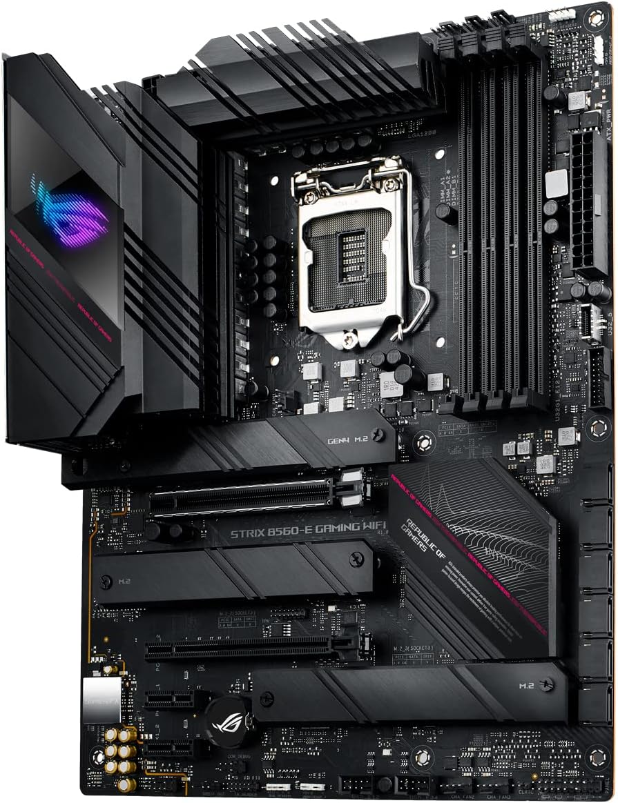 ASUS ROG Strix B760-I Gaming WiFi - Intel B760 LGA 1700 Mini ITX moderkort (DDR5, 8 + 1 DrMOS, PCIe 5.0, 2 x PCIe 4.0 M.2, wifi 6E, 2.5G Ethernet, USB 3.2 Gen 2 x 2 Type-C, Aura Sync RGB)