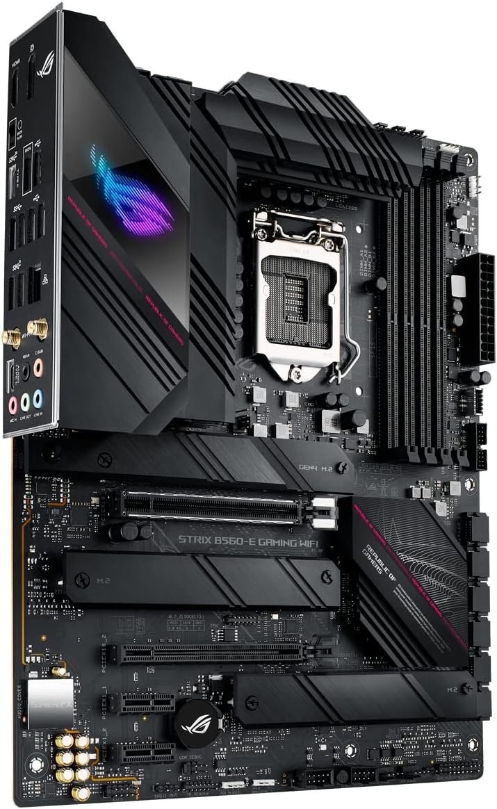 ASUS ROG Strix B760-I Gaming WiFi - Intel B760 LGA 1700 Mini ITX moderkort (DDR5, 8 + 1 DrMOS, PCIe 5.0, 2 x PCIe 4.0 M.2, wifi 6E, 2.5G Ethernet, USB 3.2 Gen 2 x 2 Type-C, Aura Sync RGB)