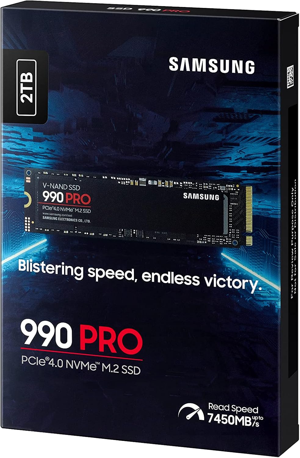 Samsung 990 PRO Heatsink NVMe M.2 SSD, 2 TB, MZ-V9P2T0CW