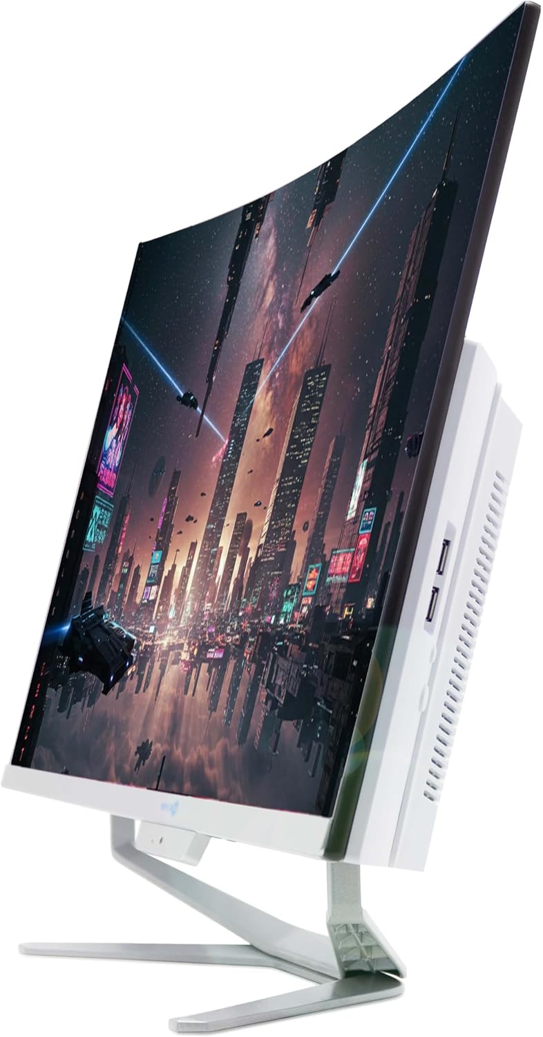 SIMPLETEK All in One AiO 27 tum FHD böjd Windows 11 Pro Core i7 upp 3,6 GHz 16 GB SSD 2 TB RAM SSD 2 TB trådlöst tangentbord inklusive integrerad webbkamera PC Gaming Curved Streaming Hem Arbete Dator