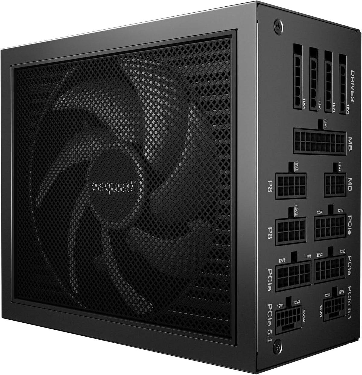 be quiet! Dark Power 14 1200W, ATX 3.1, 80 PLUS® Titanium, modulärt nätaggregat, aktiv och semipassiv kylning, PCIe 5.1, grafikkort med PCIe 5.0 och PCIe 4.0, 12V-2x6-kabel ingår, Silent Wings-fläkt