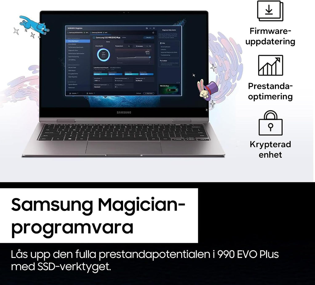 Samsung 990 PRO Heatsink NVMe M.2 SSD, 2 TB, MZ-V9P2T0CW