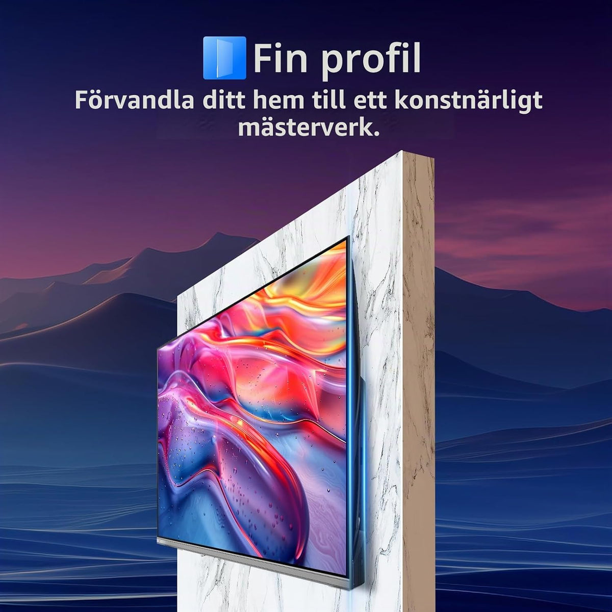 Google QLED 4K UHD CHiQ 50QA10 50" HDR10, VRR och ALLM ultratunn ramlös Dolby Audio Wi-FI dubbelband