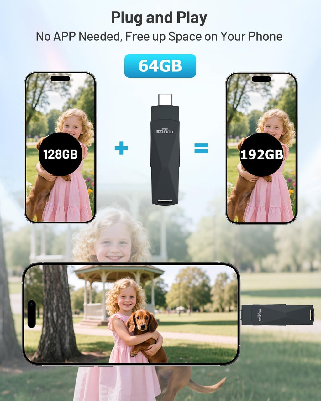 USB-minne 8 GB 10 stycken, ABLAZE mini minne minne vattentät 8 GB USB-sticks metall 10-pack för bärbar dator, dator, TV, bil