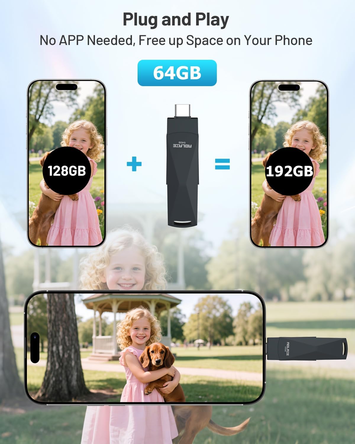USB-minne 8 GB 10 stycken, ABLAZE mini minne minne vattentät 8 GB USB-sticks metall 10-pack för bärbar dator, dator, TV, bil
