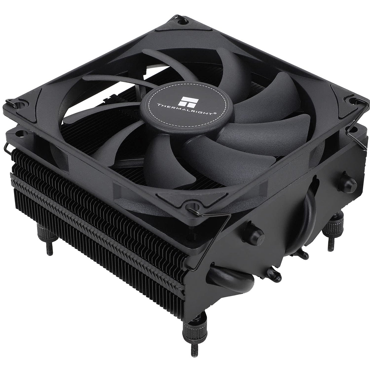 Thermalright TR AXP90-X47 CPU-luftkylare med låg profil, svart CPU-kylare med 90 mm PWM rak fläkt, 4 värmerör, höjd 47 mm, för AMD AM4 AM5/Intel LGA 1700/115X/1851
