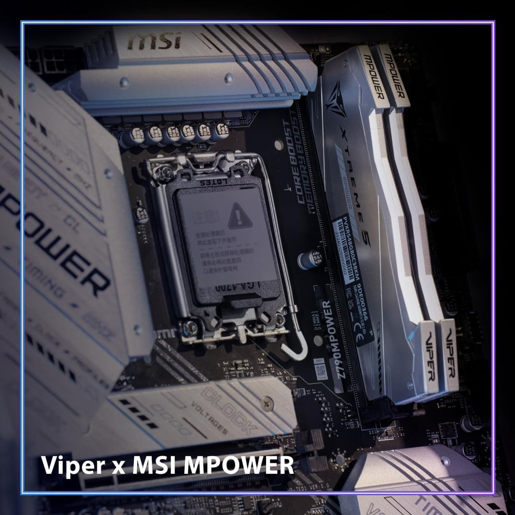 Patriot Viper Xtreme 5 MPower DDR5 RGB RAM 32GB (2X16GB) 6000MT/s CL30 UDIMM Stationär Speldator Arbetsminneskit - PVXR532G60C30KM