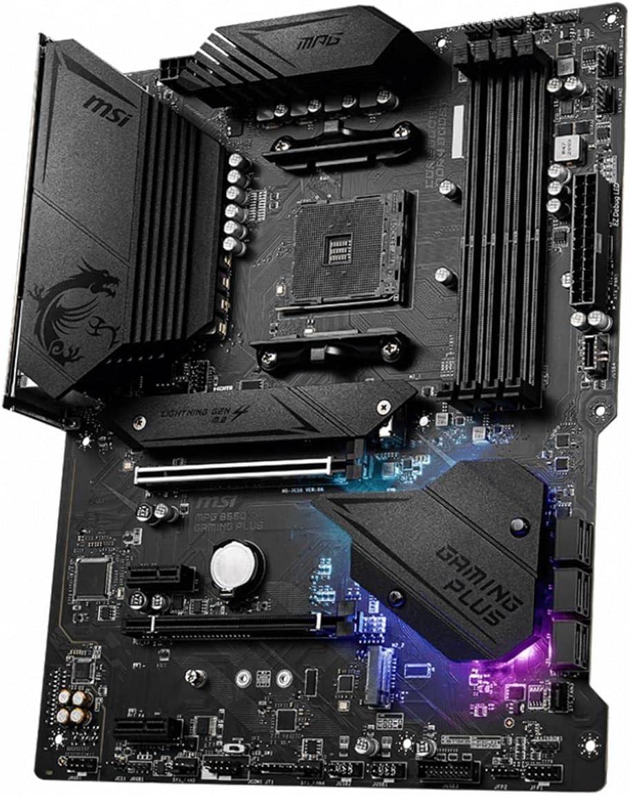 MSI MPG B550 Gaming Plus (ATX AMD AM4 DDR4 M.2 USB 3.2 Gen 2 HDMI ATX Gaming Moderkort AMD Ryzen™ 5000-processorer