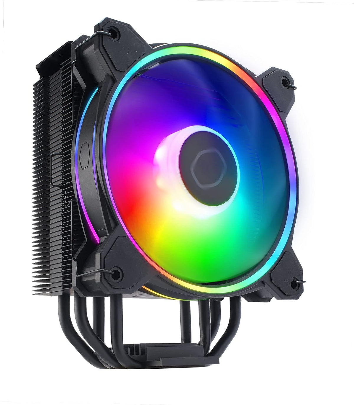 Cooler Master Hyper 212 Black CPU-Luftkylare - Aluminiumfinish, 4 Kontinuerliga Direktkontaktvärmerör, SickleFlow 120 Edge Fläkt, LGA1700 & AM5 Fäste - Svart