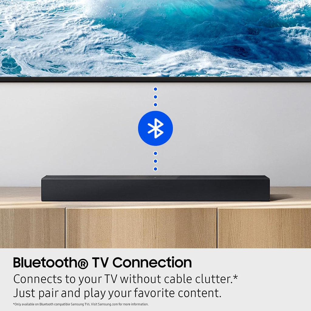 Samsung B-Series Soundbar HW-B550F 2.1 ch DTS Virtual:X Soundbar with Subwoofer (2025 Model) Voice Enhance Mode, Bass Boost, Adaptive Sound