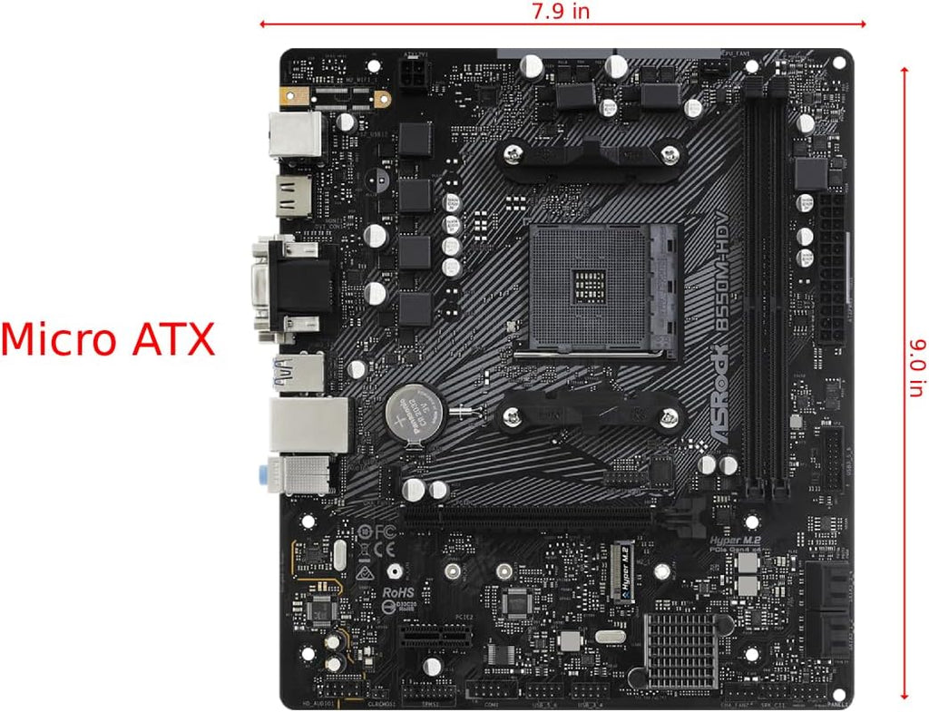 ASRock B550M-HDV stöder tredje genen AMD AM4 Ryzen/Future AMD Ryzen? processorer moderkort