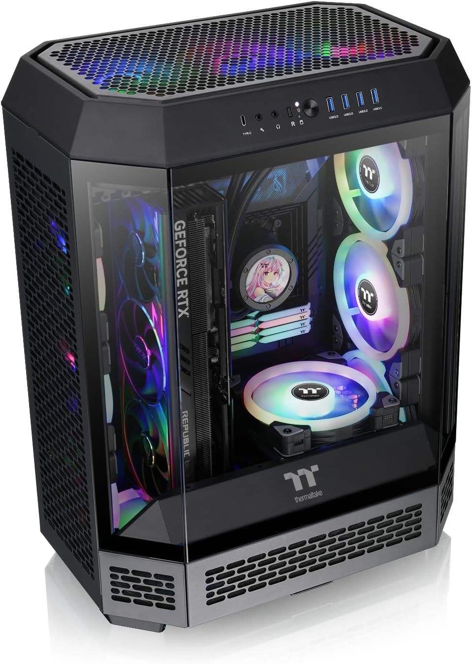 Thermaltake The Tower 600 Mid Tower Chassis | Hidden Connector | Gravel Sand