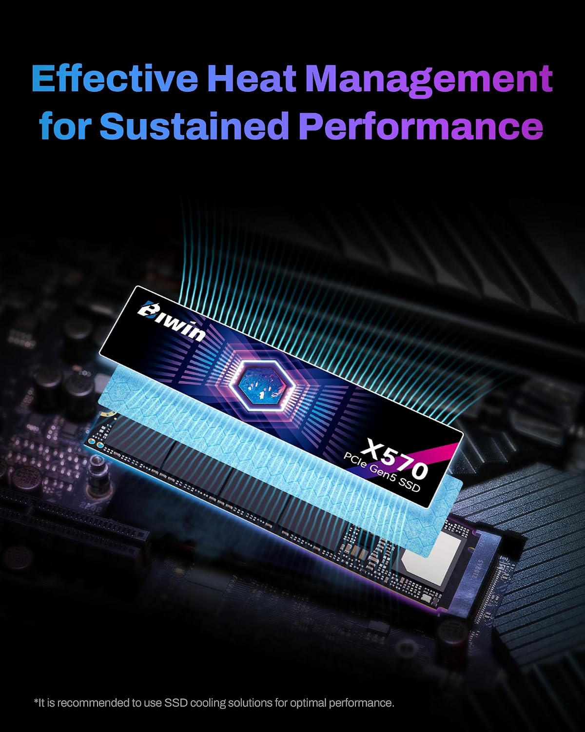 BIWIN Black Opal NV7400 512GB SSD, up to 7450MB/s Read Speed Gen4x4 NVMe M.2 2280, Internal PCIe 4.0 Solid State Drive for Gaming, PS5 Ready, Laptop and Desktop