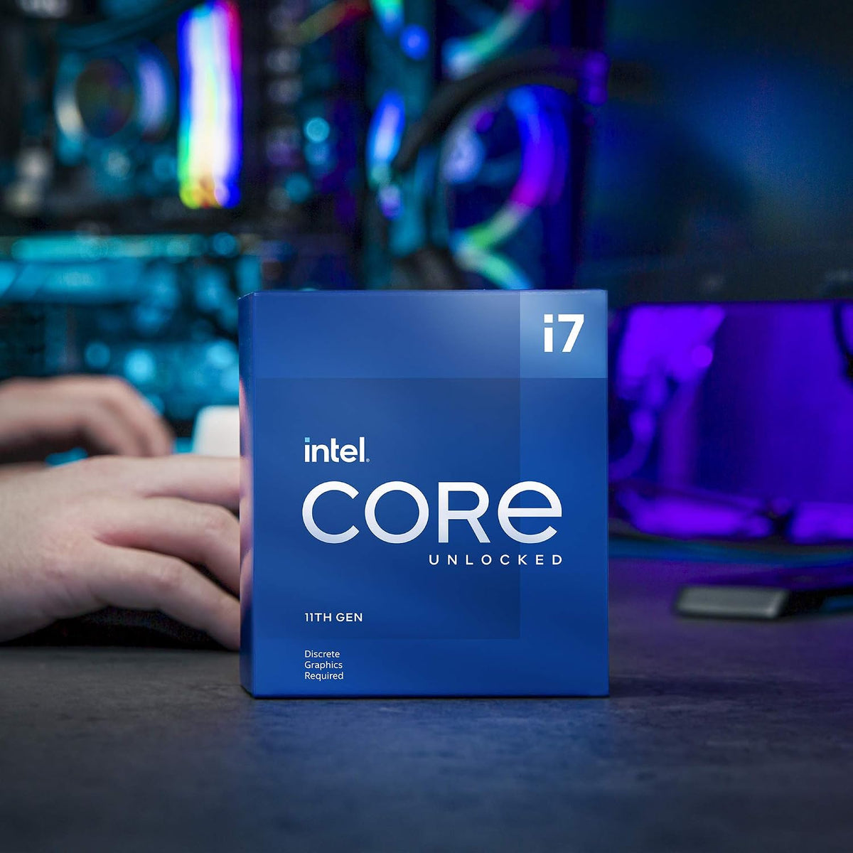 Intel Core i7-11700KF 11. Generation stationär processor (basklocka: 3,6 GHz Tuboboost: 4,9 GHz, 16 MB cache, 8 kärnor, LGA1200) BX8070811700KF